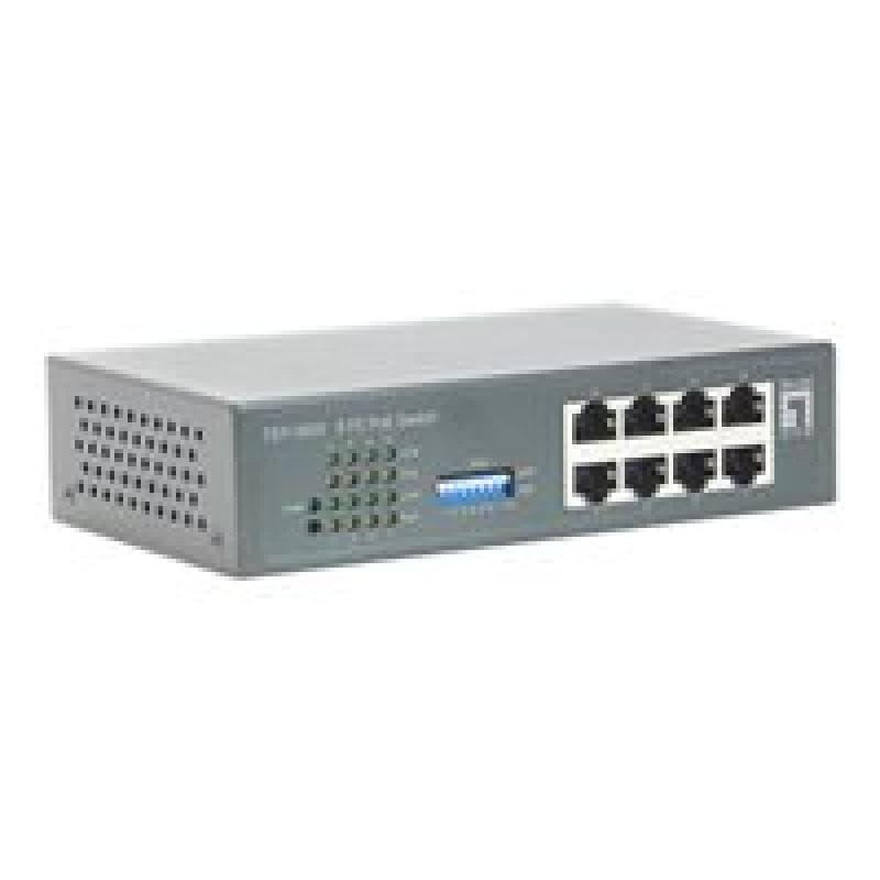 LEVEL ONE 8 FE PoE Switch,90W