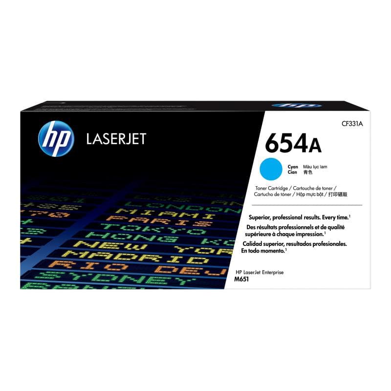 HP 654A Cyan LaserJet Tonerpatrone (CF331A)