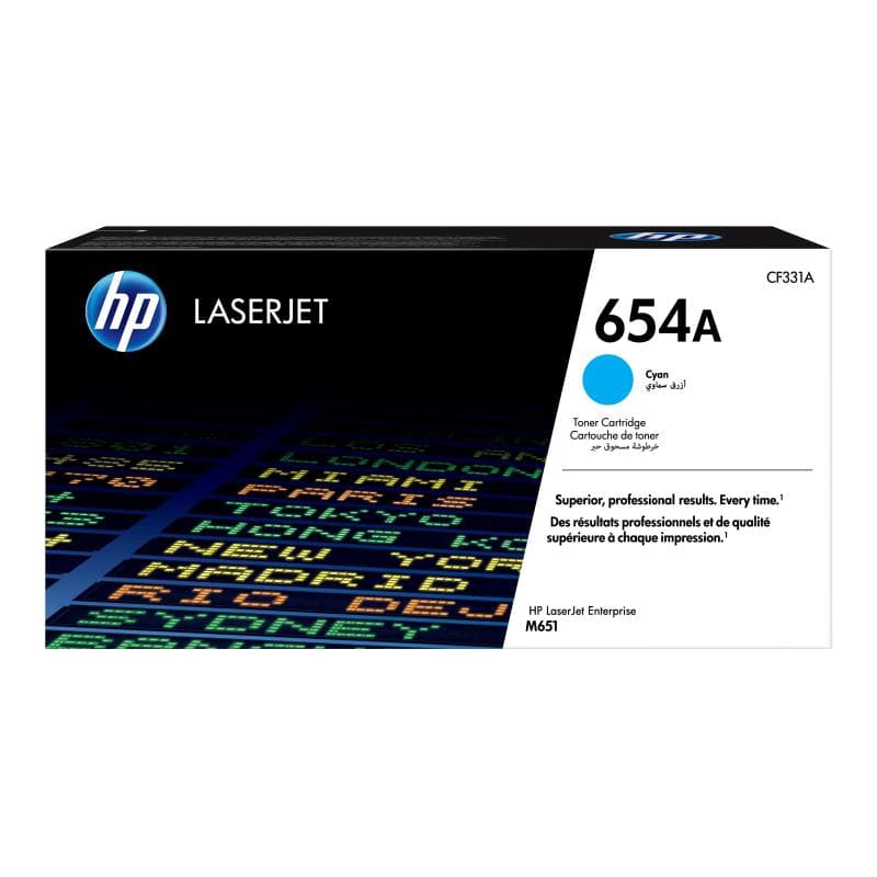 HP 654A Cyan LaserJet Tonerpatrone (CF331A)