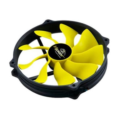 AKASA Viper R PWM Lüfter, schwarz/gelb - 140mm
