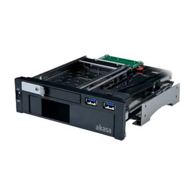 AKASA 5,25 Zoll Laufwerksrahmen für 1x 3,5+1x 2,5 Zoll, inkl. 2x USB 3.0