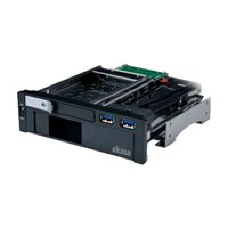 AKASA 5,25 Zoll Laufwerksrahmen für 1x 3,5+1x 2,5 Zoll, inkl. 2x USB 3.0