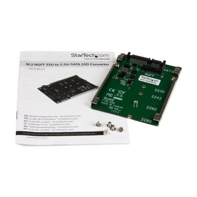 STARTECH.COM M.2 NGFF SSD auf 2.5 Zoll SATA Adapter / Konverter - NGFF auf SATAIII Adapter Karte