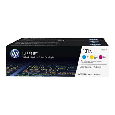 HP 131A 3er Pack Gelb, Cyan, Magenta LaserJet Tonerpatrone (U0SL1AM)