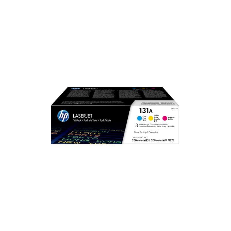 HP 131A 3er Pack Gelb, Cyan, Magenta LaserJet Tonerpatrone (U0SL1AM)