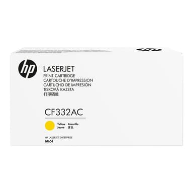 HP Toner/654A Yellow Contract LJ Cart