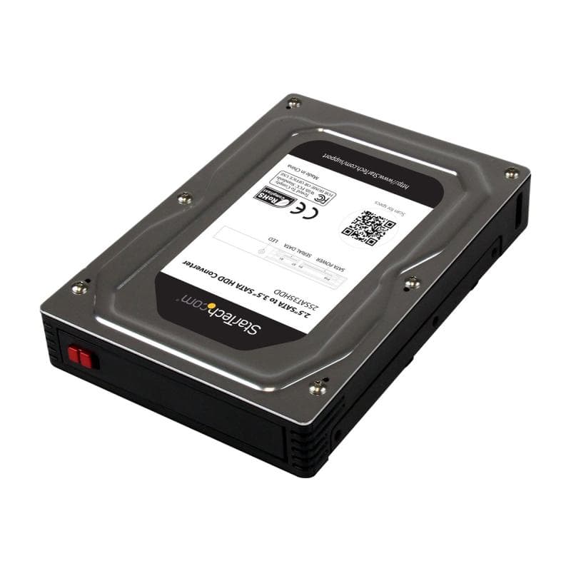 STARTECH.COM 2,5 Zoll auf 3,5 Zoll Aluminium SATA Festplattengehäuse für HDD/SSD bis 12,5mm