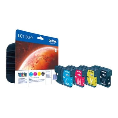BROTHER LC1100HY 4er Pack Schwarz, Gelb, Cyan, Magenta Tintenpatrone