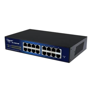 ALLNET Switch smart managed 16 Port Gigabit, lüfterlos, SNMP, ALL-SG8316M