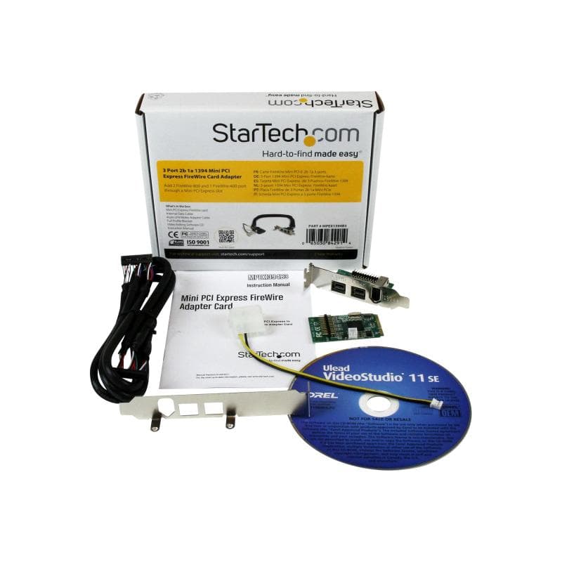 STARTECH.COM 3 Port 2b 1a 1394 Mini PCI Express FireWire-Kartenadapter