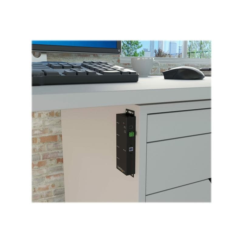 STARTECH.COM Montierbarer 4 Port Industrieller USB 3.0 SuperSpeed Hub inkl. Netzteil