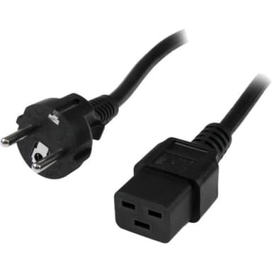 STARTECH.COM 2m Computer IEC 320 C19 auf CEE7 Netzkabel - Schuko Stromkabel 250V 16A