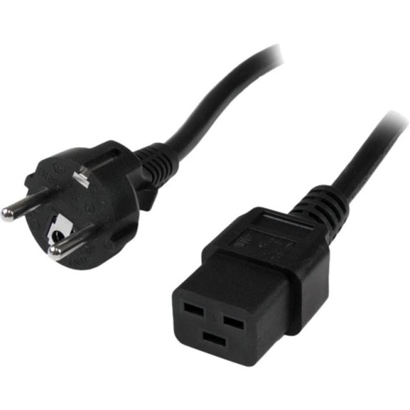 STARTECH.COM 2m Computer IEC 320 C19 auf CEE7 Netzkabel - Schuko Stromkabel 250V 16A