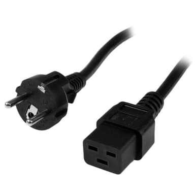 STARTECH.COM 2m Computer IEC 320 C19 auf CEE7 Netzkabel - Schuko Stromkabel 250V 16A