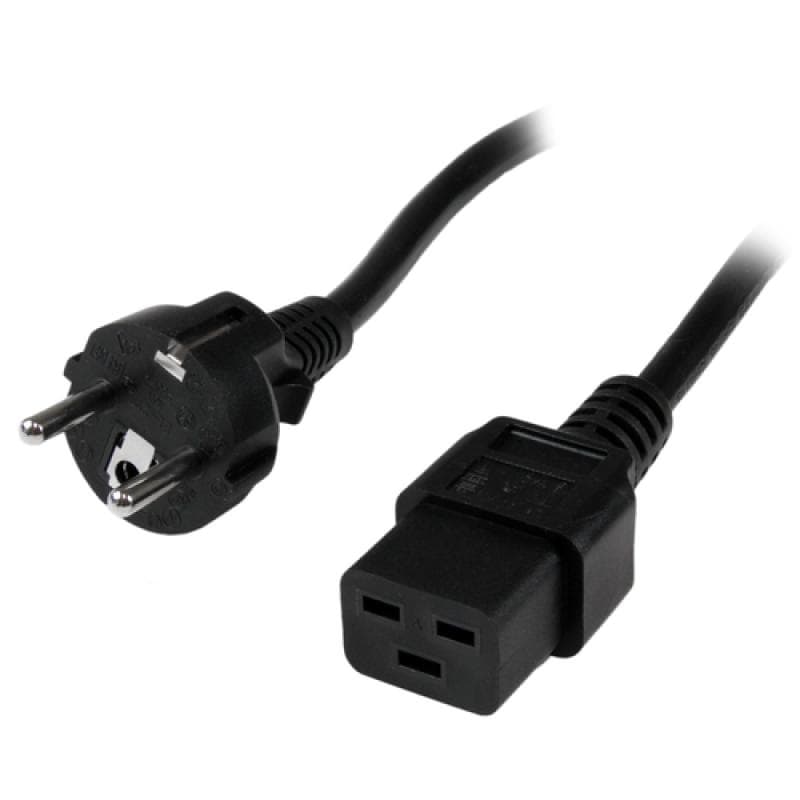 STARTECH.COM 2m Computer IEC 320 C19 auf CEE7 Netzkabel - Schuko Stromkabel 250V 16A
