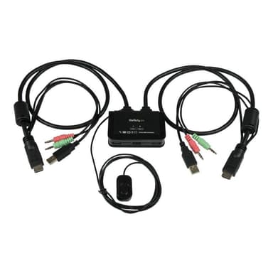 STARTECH.COM 2 Port USB HDMI KVM Switch mit Audio und Fernschalter