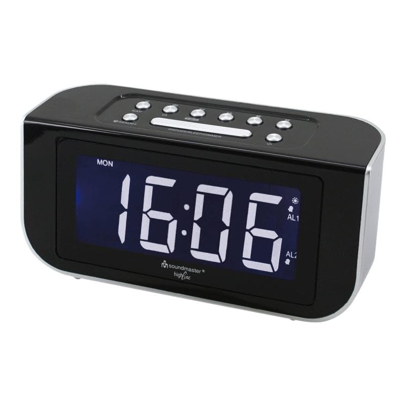 WOERLEIN GMBH Soundmaster FUR4005 Funkuhrenradio sw/si UKW/MW,Datumanzeige,dimmbar,2 Weckzeite