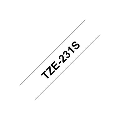 BROTHER Schriftb. TZE231S 12mm wh/black
