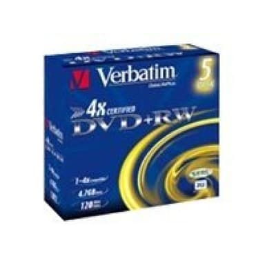 VERBATIM DVD+RW 4.7GB 4x, 5er Jewelcase