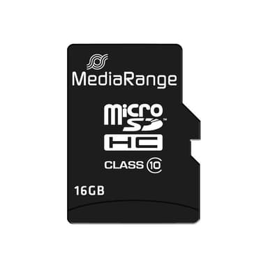 MEDIARANGE SD MicroSD Card 16GB MediaRange SD CL.10 inkl. Adapter