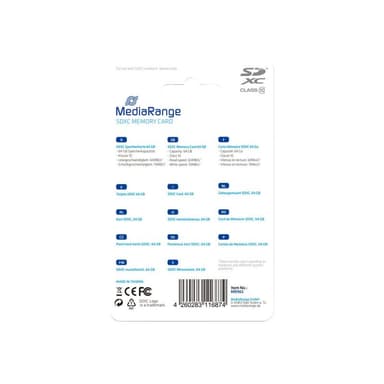 MEDIARANGE SD Card 64GB MediaRange SDHC CL.10