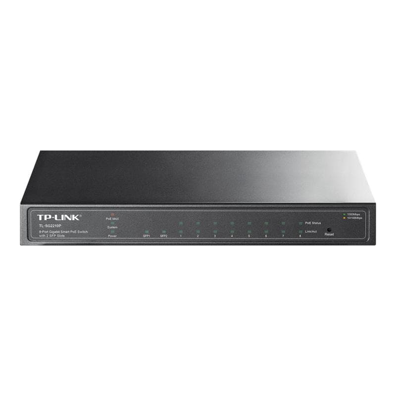 TP-LINK JetStream? 8-Port Gigabit Smart PoE+ Switch with 2 SFP Slots