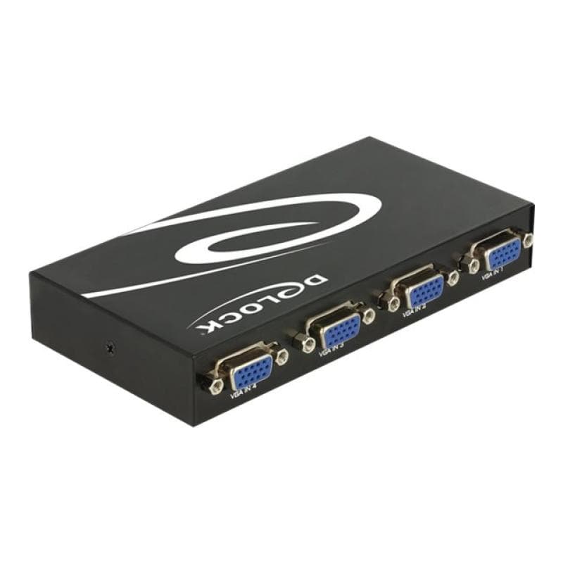 DELOCK Switch 4-port VGA manuell bidirektional