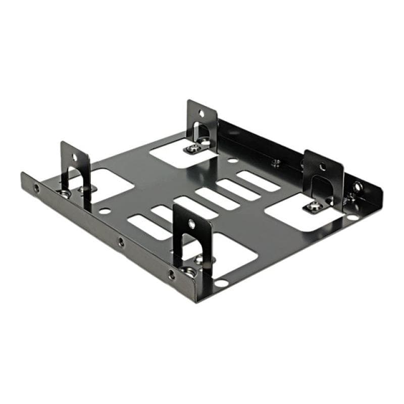 DELOCK Einbaurahmen Delock 3,5″ für 2x 2,5″ HDD/SSDs Metall schwarz