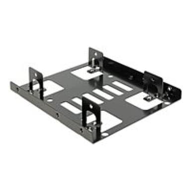 DELOCK Einbaurahmen Delock 3,5″ für 2x 2,5″ HDD/SSDs Metall schwarz