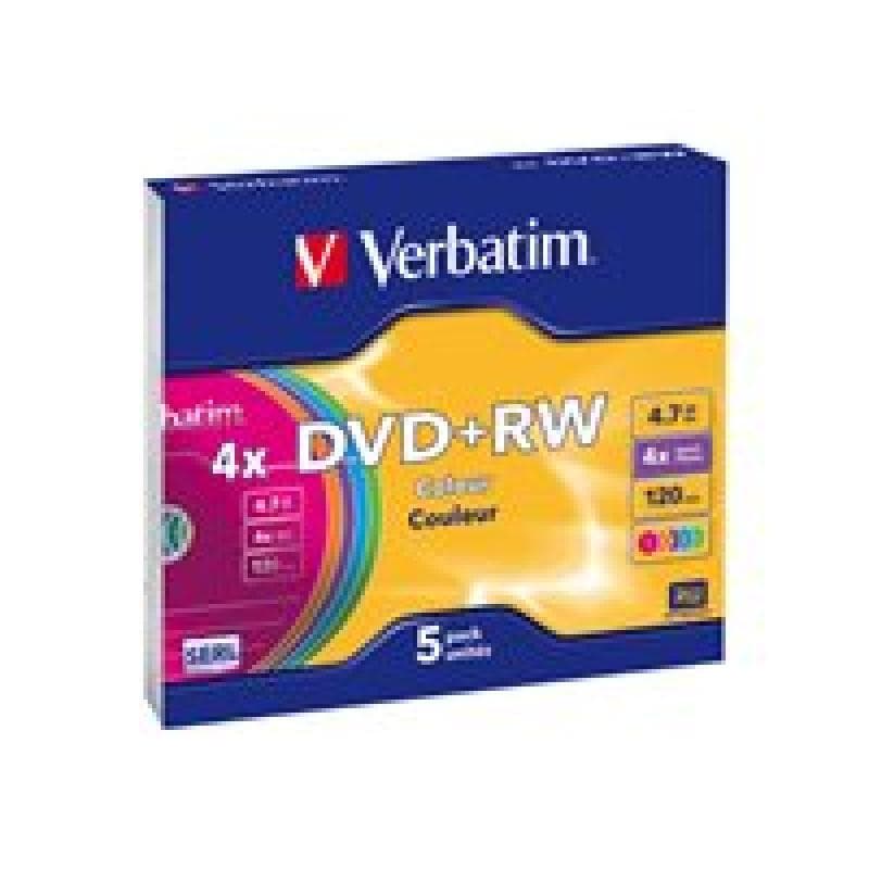 DVD+RW 5er Slimcase 4x color