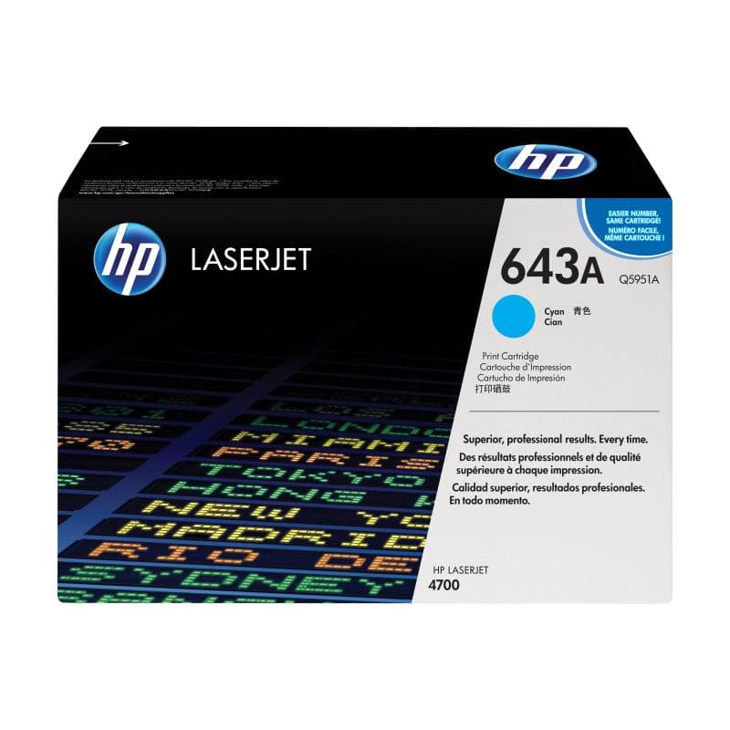 HP 643A Cyan LaserJet Tonerpatrone (Q5951A)