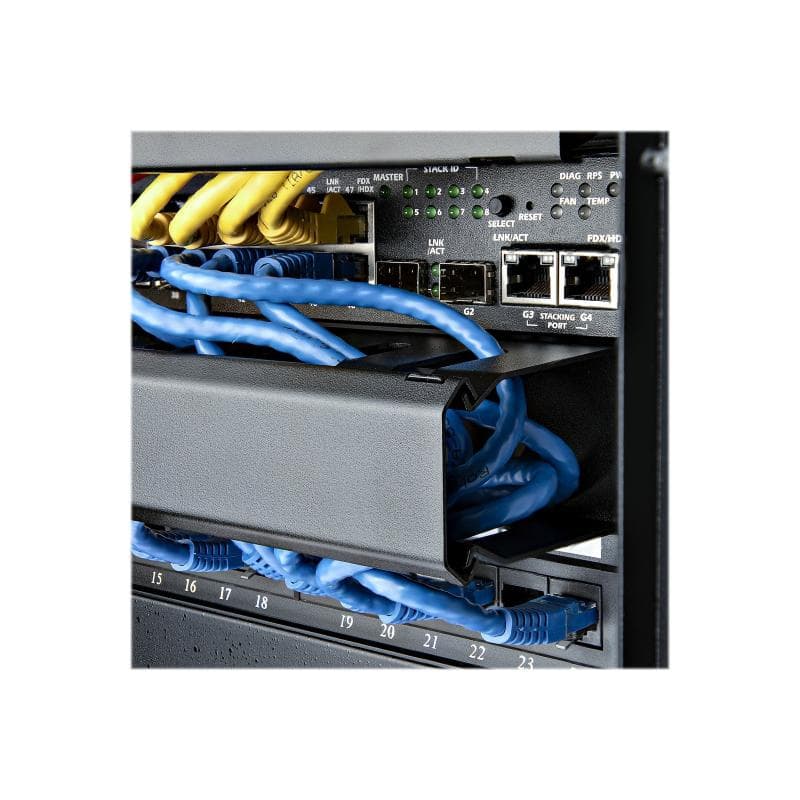 STARTECH.COM 1 HE 19 Zoll Rangierpanel / Kabelordner Kabelmanagement mit Abdeckung - Server Finger K