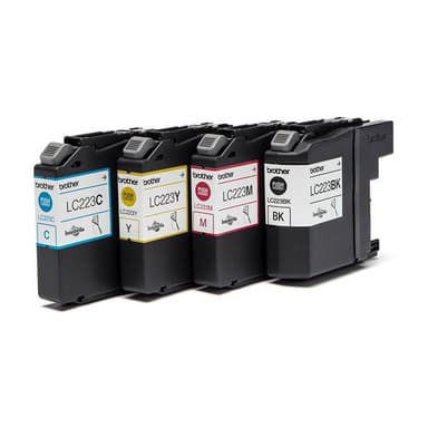 BROTHER LC223 4er Pack Schwarz, Gelb, Cyan, Magenta Tintenpatrone