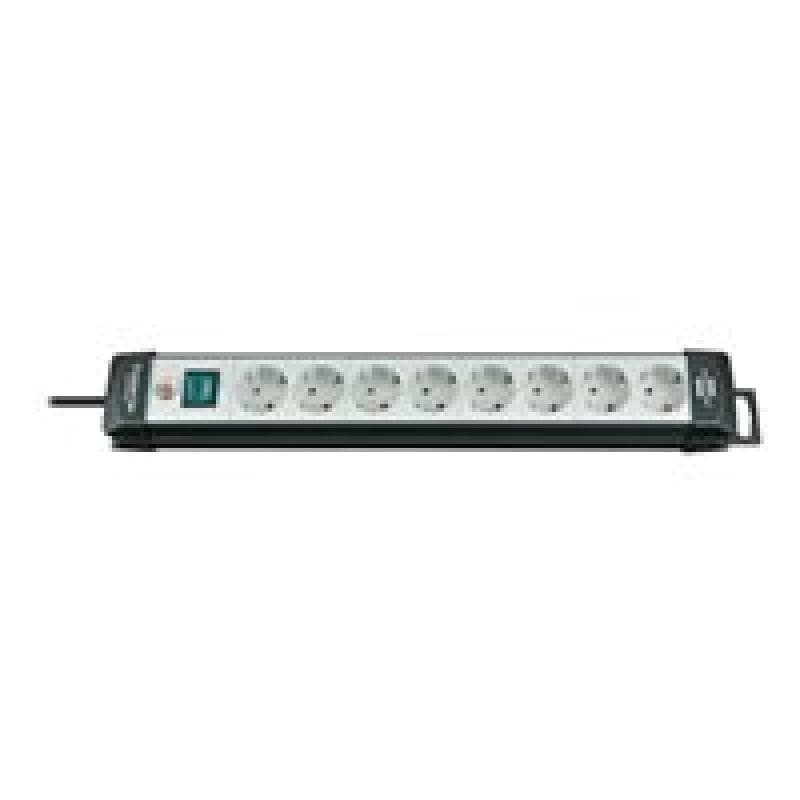 Brennenstuhl Premium-Line 8-fach schwarz/lichtgrau