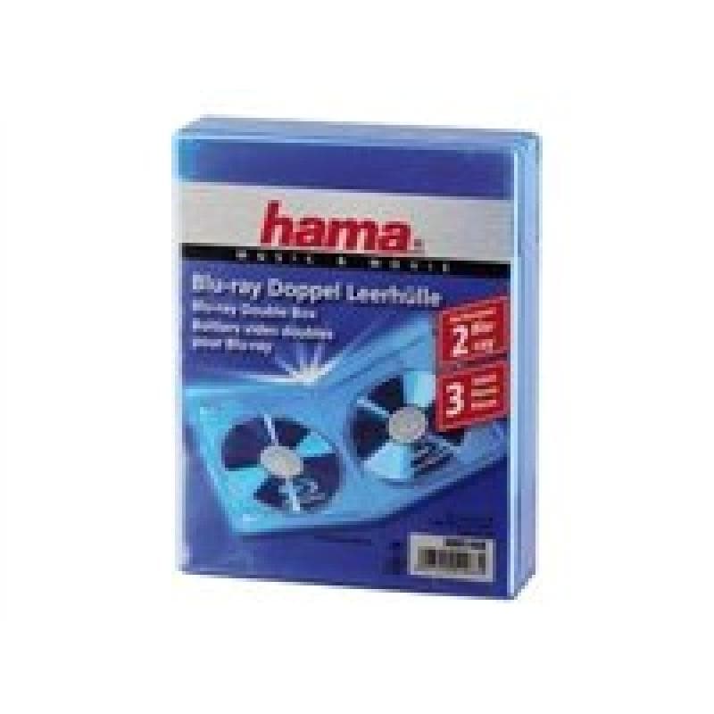 HAMA Blu-ray Disc Doppel-Leerhülle 3er Pack blau