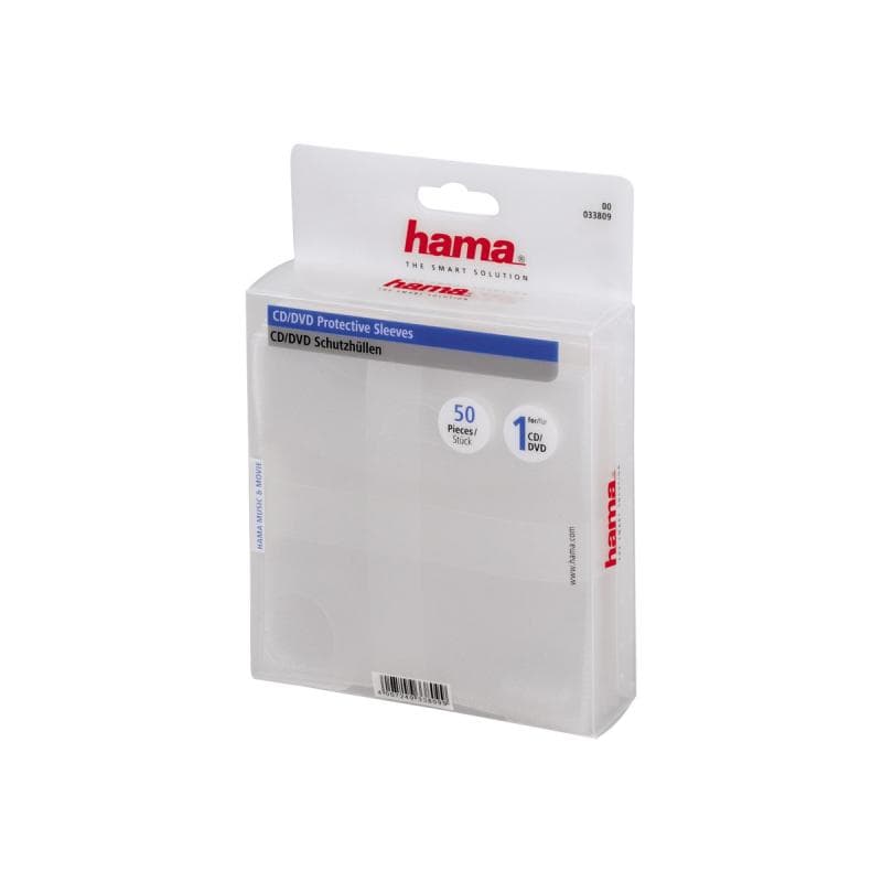 HAMA 50 CD-/DVD-Schutzhüllen Transparent