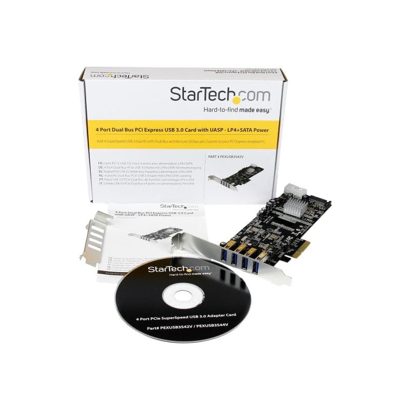 STARTECH.COM 4 Port  USB 3.0 SuperSpeed PCI Express Schnittstellenkarte mit 2 5Gb/s Kanälen und UASP