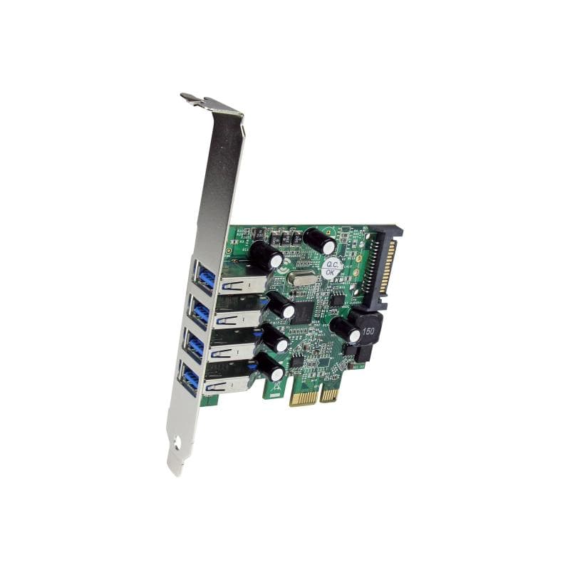 STARTECH.COM 4 Port PCI Express USB 3.0 SuperSpeed Schnittstellenkarte mit UASP - SATA Strom - PCIe