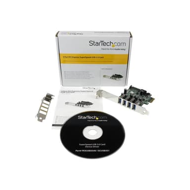 STARTECH.COM 4 Port PCI Express USB 3.0 SuperSpeed Schnittstellenkarte mit UASP - SATA Strom - PCIe