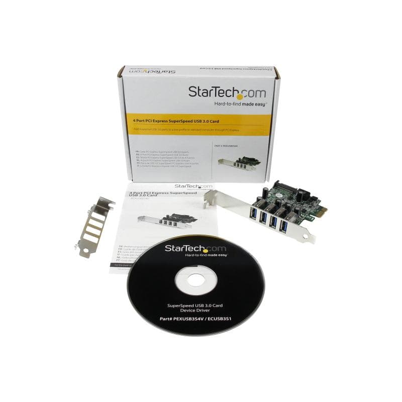 STARTECH.COM 4 Port PCI Express USB 3.0 SuperSpeed Schnittstellenkarte mit UASP - SATA Strom - PCIe