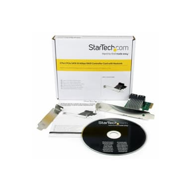 STARTECH.COM 4 Port SATA III RAID Controller PCI Express Schnittstellenkarte RAID mit HyperDuo SSD T