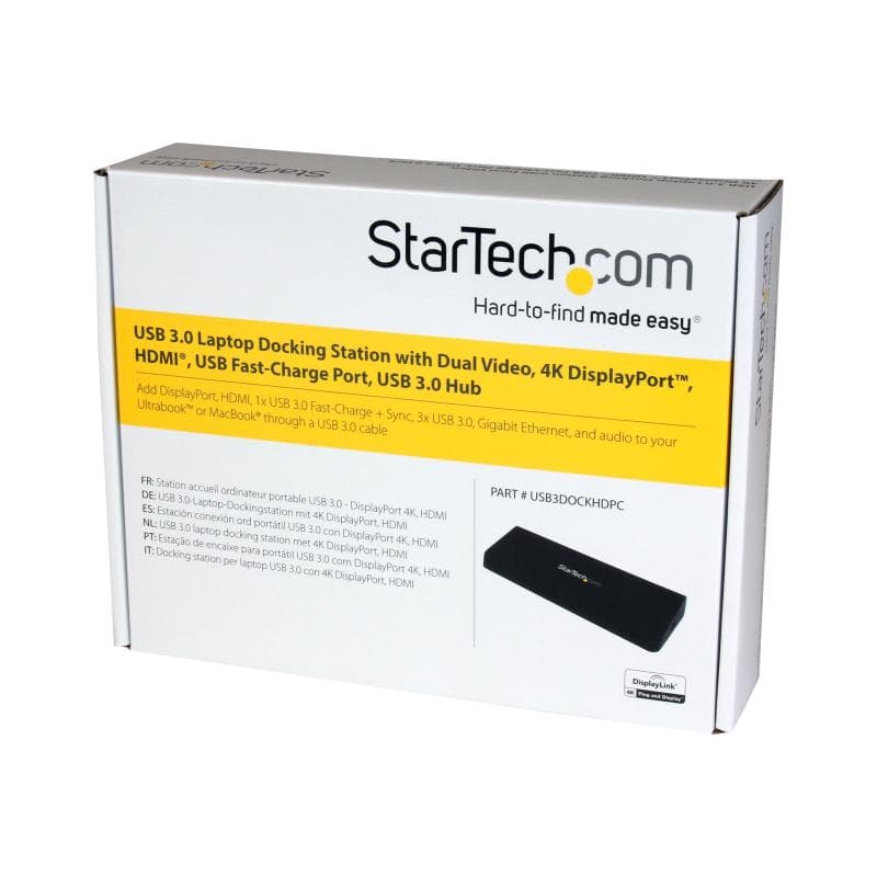 STARTECH.COM USB 3.0 Dockingstation - Windows macOS kompatibel - Dual Displays HDMI DisplayPort