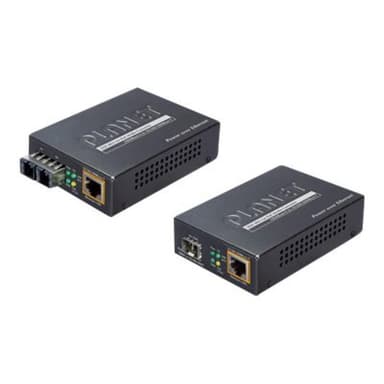 PLANET TECHNOLOGY Planet Medienkonverter GTP-805A, 1x 1000/100/10 Mbit/s (RJ45) mit PoE 802.3af, 1x