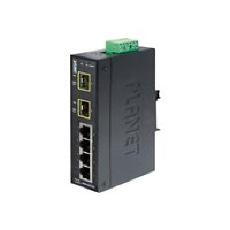 PLANET TECHNOLOGY Planet Industrial Fast Ethernet LWL Switch ISW-621TF, 4x 100/10 Mbit/s (RJ45), 2x