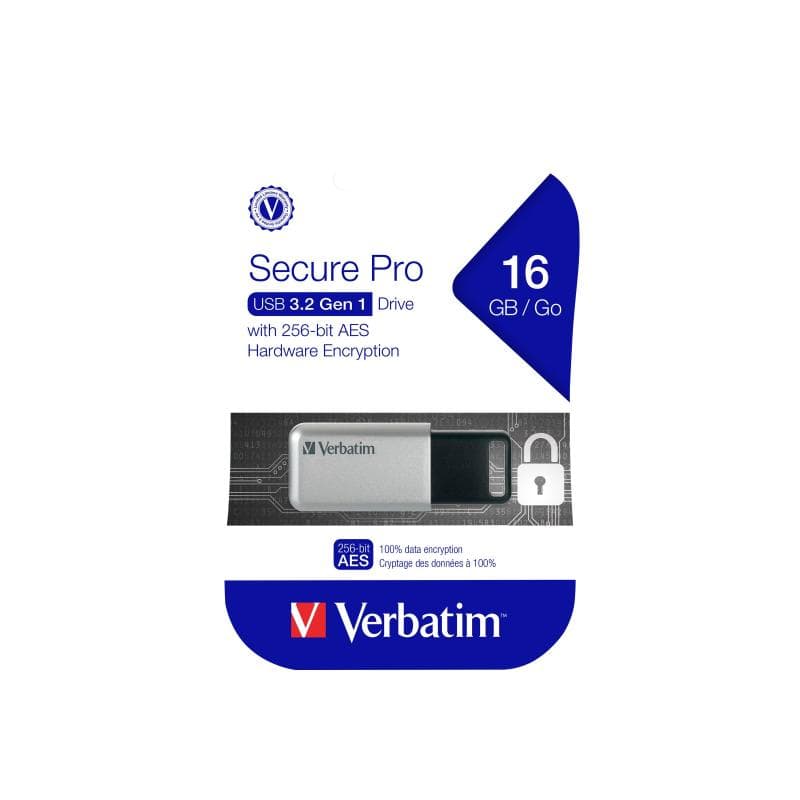 VERBATIM USB 3.0 DRIVE 16GB SECURE DATA