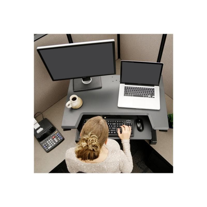 ERGOTRON WorkFit®-T Steh-Sitz Arbeitsplatz in Schwarz