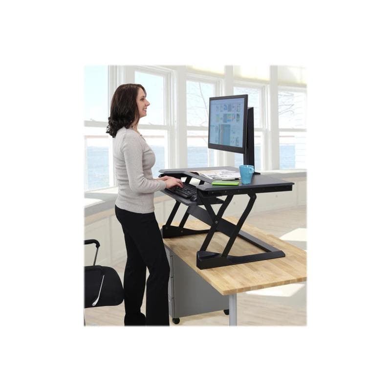 ERGOTRON WorkFit®-T Steh-Sitz Arbeitsplatz in Schwarz