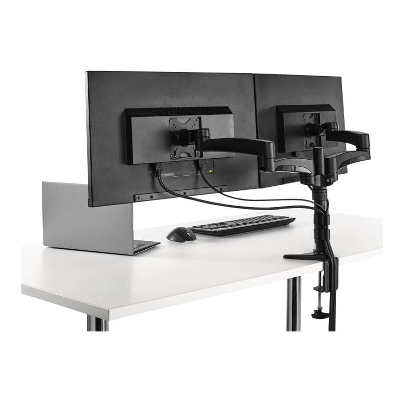 STARTECH.COM Dual Monitorhalterung mit verstellbaren Armen - Monitor Tischhalterung (12 bis 24in) hö