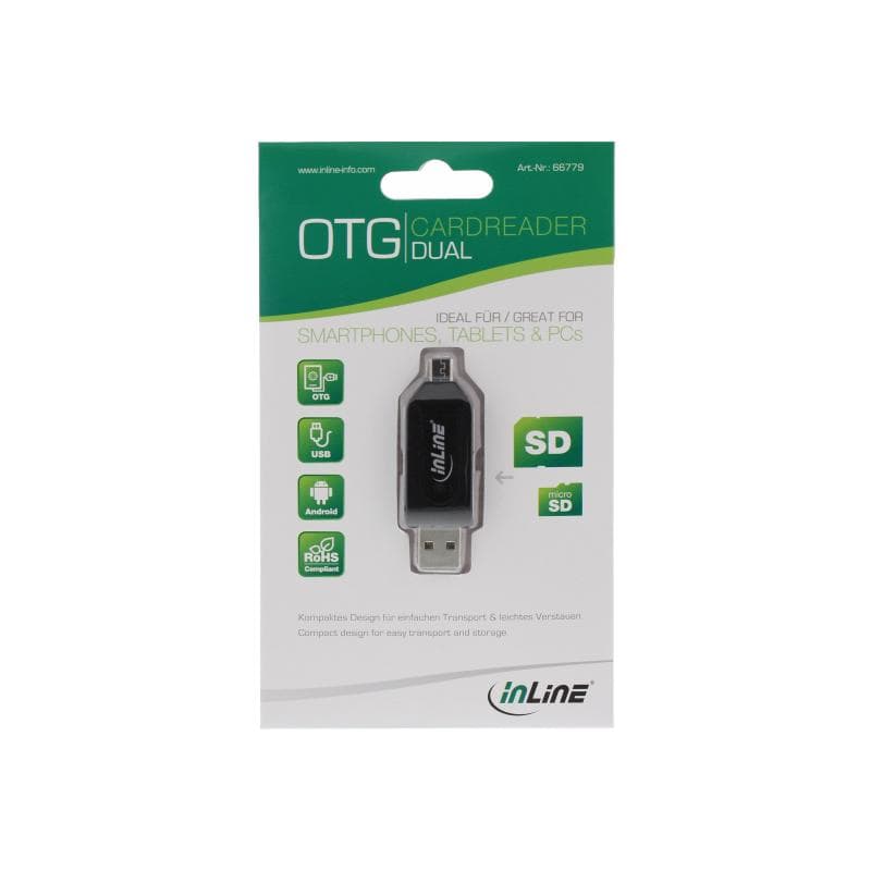 INLINE OTG Dual Card Reader für SD und microSD, für Android und PC