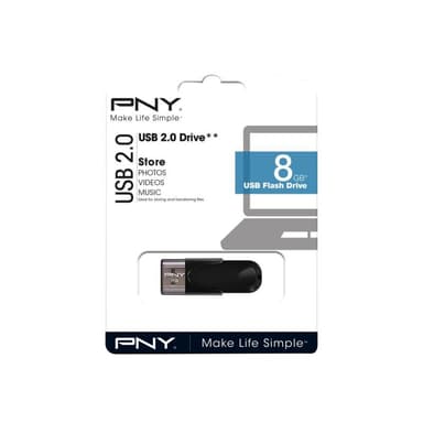 PNY USB-Stick Attaché 4 2.0 8GB lesen 25MB/S schreiben 8MB/S